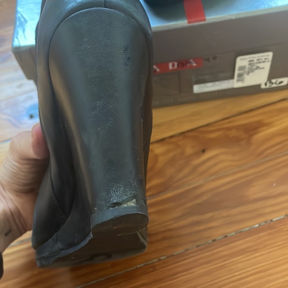Prada Black leather  wedge boots. With box. Super comfy. Size 10 (40) - Picture 8 of 10